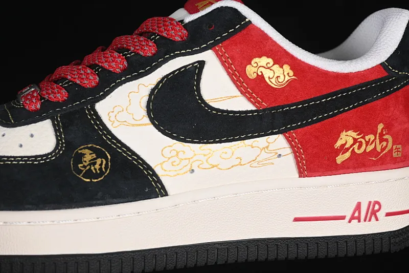 All categories Nk Air Force 1 Air Force series Nk Air Force 1 Low Air Force low-top Nike Air Force 1'07 Low red, black and gold Air Force 1 low-top casual sneakers QW5288-117